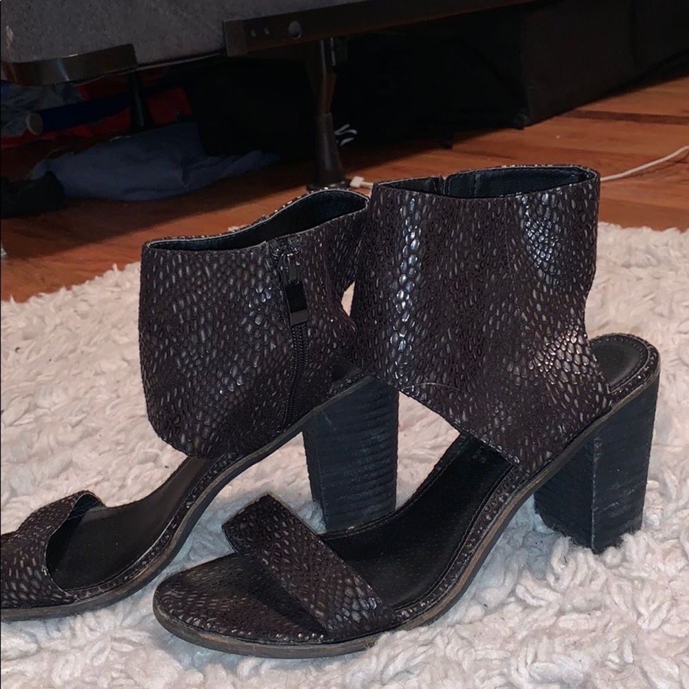 Snakeskin bootie